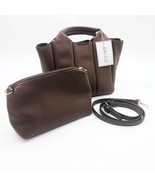Jen &amp; Co. Maddox Pleated Satchel Bag in a Bag Chocolate Vegan Leather - $1,385.78 MXN