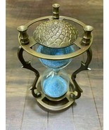 Antique Nautical Brass Engraved Hourglass Maritime Table Top Decor Sand ... - £65.41 GBP