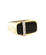 Onyx Unisex Fashion Ring 14kt Yellow Gold 371308 - £798.55 GBP