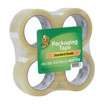 Duck Tape Brand Standard Packaging Tape Refill, 4 Rolls, 1.88 Inch x 100... - £21.88 GBP