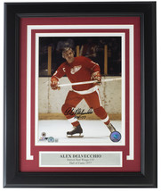 Alex Delvecchio Autografato con Cornice 8x10 Detroit Rosso Ali Foto Bas - £100.01 GBP