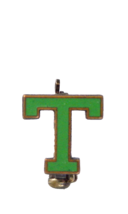 Miniature Capital &quot;T&quot; Upper Case Green Tulane University Waves Lapel Hat... - £11.80 GBP