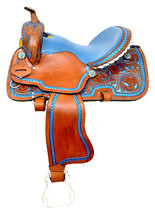 Leather Western Barrel Racing Horse Saddle Size: (12&quot; to 18&quot;) Inches, Fr... - £289.33 GBP+