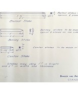 1948 Railroad Bangor Aroostook Engineering Stakes Blueprint A14 Trains D... - $84.36