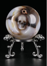 Brazilian Agate Crystal Skull Ball Reiki- Mineral- Healing-Quartz-Realistic - £11.73 GBP+
