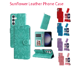 For Sunflower Embossed Leather Case for Samsung S24 Ultra - $9.46