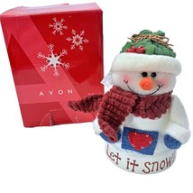 Avon Winter Buddies Christmas Holiday Bell Ornament Snowman Let it Snow Hangs 8&quot; - £11.64 GBP