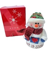 Avon Winter Buddies Christmas Holiday Bell Ornament Snowman Let it Snow Hangs 8" - $14.84
