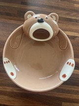 Vintage Bear Chopstick Holder Noodle Bowl, 6&quot;, Japan, circa 1985 - £19.57 GBP