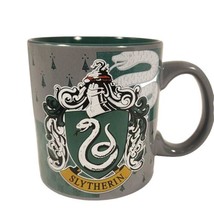 Harry Potter Slytherin 20 oz Ceramic Coffee Mug Cup Crest Gray Green - $11.29