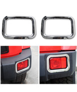 Rear Bumper Fog Light Chrome Trim Ring Bezel Pair For 2007-2017 Jeep Wra... - $10.90 CAD