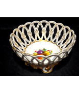 Antique CT CARL TIELISCH Fruit Reticulate Open Work Centerpiece Bowl Ger... - $1,229.77 MXN