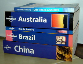Lot (5) Lonely Planet Travel Guides/Books - Rio, Brazil, China, Australia - £15.33 GBP