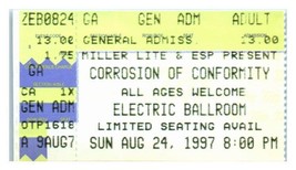 Corrosion of Conformity Ticket Stub August 24 1997 Tempe Arizona - £35.52 GBP