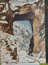 20 Views Natural Bridge Virginia Vtg Linen Mini Postcards Hotel Water Falls Nigh - £29.20 GBP