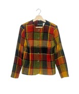 Vintage Sag Harbor Jacket Size 8 Multicolor Plaid - £16.94 GBP