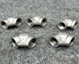 Lot of 5 - 3/8&quot; NPT Female 90° Elbow 316 Stainless Steel Pipe 150 Fitting - $29.69