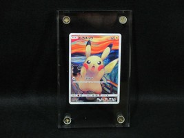 Pokemon Card Munch Pikachu &quot;The Scream&quot; 288/SM-P PROMO with New Display Case - £1,258.16 GBP