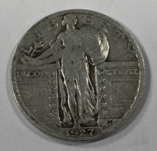 1927-S 25C Permanente Liberty Trimestre En Muy Bueno VG Estado,Natural Color - £79.12 GBP