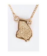 New 17&quot; Stylish MISSISSIPI Map Druzy Pendant Necklace Women Jewelry Gift... - £5.89 GBP