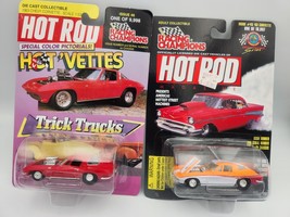 RACING CHAMPIONS HOT ROD MAGAZINE 63 CHEVY CORVETTE LOT OF 2 DIECAST 1:5... - $11.70