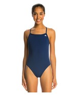 Adidas Women&#39;s Infinitex + Solids Vortex Back One Piece Navy Swimsuit AW... - £23.51 GBP