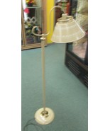 Mid Century Modern metal floor lamp light 3 way works great tan gold white - €262,48 EUR