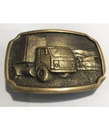 Semi Truck Big Rig Box Trailer BTS Brass Vintage Belt Buckle Trucker Hip... - $17.64 CAD