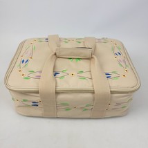 Temp-tations Floral Insulated Casserole Carrier Bag Beige Embroidered 14... - $21.77