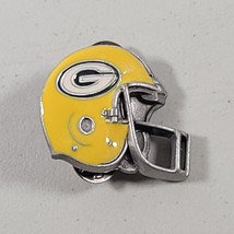 Green Bay Packers Pin Cast Pewter Thick 3D QB Face Mask Helmet 1990 Enamel Lapel - £13.99 GBP