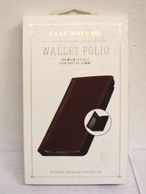 Case-Mate Leather Wallet Folio Case for Samsung Galaxy S5 Cell Phones - Brown - $7.84