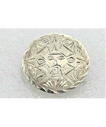 Vintage Aztec Design Pin Pendant REAL SOLID .925 Sterling Silver 5.9 g - £58.07 GBP