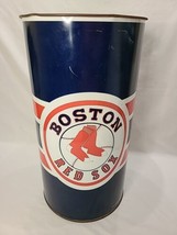 MLB Boston Red Sox Vintage 80s 1989 20” Metal Garbage Trash Umbrella Can - £38.05 GBP