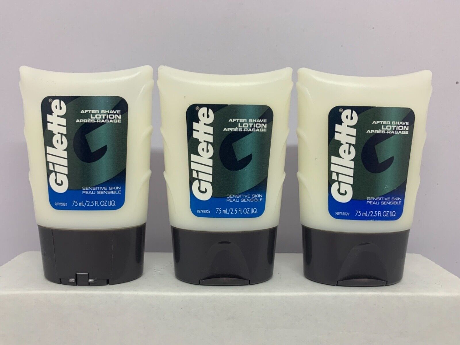 Lot of 3 Gillette After Shave Lotion For Sensitive Skin 2.5 fl oz Each - $27.96