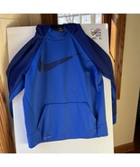 Nike Dry-Fit Hoodie Active Blue Swirl Black Youth Size Large - $13.98