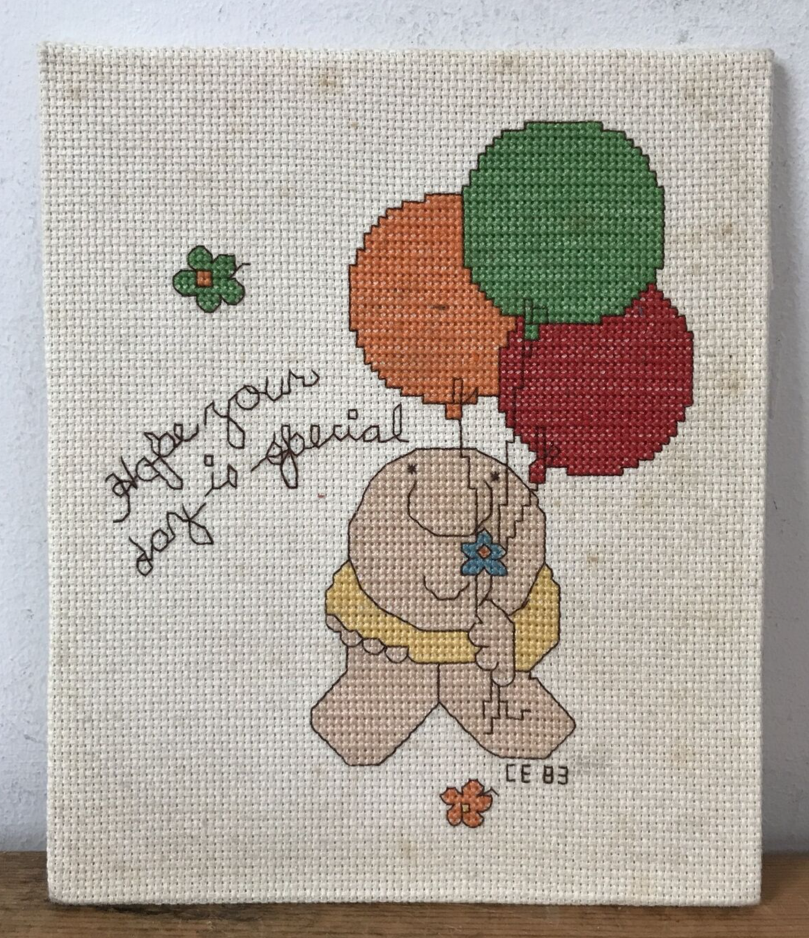 Vtg 80s 1983 Ziggy Cartoon Hope Your Day Is Special Needlepoint Finished... - £14.26 GBP