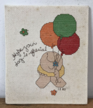 Vtg 80s 1983 Ziggy Cartoon Hope Your Day Is Special Needlepoint Finished... - $18.80