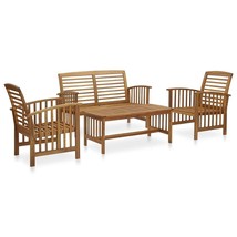vidaXL Acacia Wood Rectangular Outdoor Garden Lounge Set - Solid Construction - $8,827.10 MXN