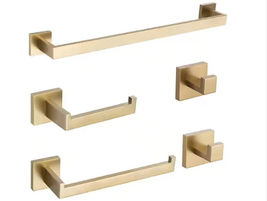 BWE 5-Piece Bath Hardware Set Towel Toilet Paper Holder Robe Hooks Brush... - $48.95