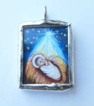 Baby Jesus Soldered Medal/Pendant Necklace - £14.20 GBP+