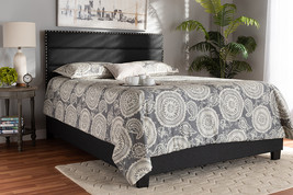 Cambree Dark Gray Fabric Upholstered Full Size Bed - $3,680.34 MXN