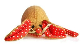 Hu Di Pop burlap mouse vintage red polka dot primitive stuffed animal pl... - $283.20 MXN