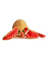 Hu Di Pop burlap mouse vintage red polka dot primitive stuffed animal pl... - $283.20 MXN
