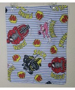 Vintage 90s Power Rangers white &amp; blue strip 20&quot;X16&quot; pillow case 1994 by... - $278.90 MXN