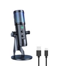 RGB Gaming Mic, USB Condenser Microphone for PC,PS5 and Mac, Noise Cance... - $41.99