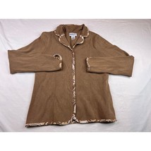 Pendleton Sweater Womens Medium Tall Beige Brown Cardigan Button Silk Bl... - £23.48 GBP