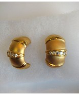 Gold Plated Saudi Style Gold Chunk Hoop Earrings - £15.64 GBP