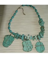 Vintage Chunky Turquoise Necklace - $109.41 CAD