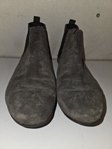 River Island Chelsea Boots Mens Suede Grey  Shoes Size 7 UK Express Ship... - £22.04 GBP