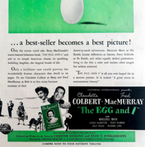 1947 The Egg And I Movie Advertisement Colbert MacMurray Comedy Film DWJJ21 - $29.99